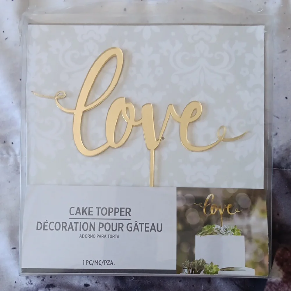 Gold Love Cake Topper